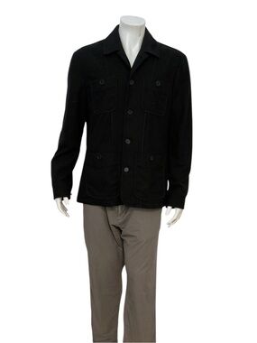 John Varvatos Star Men’s Charcoal Wool Button Coat